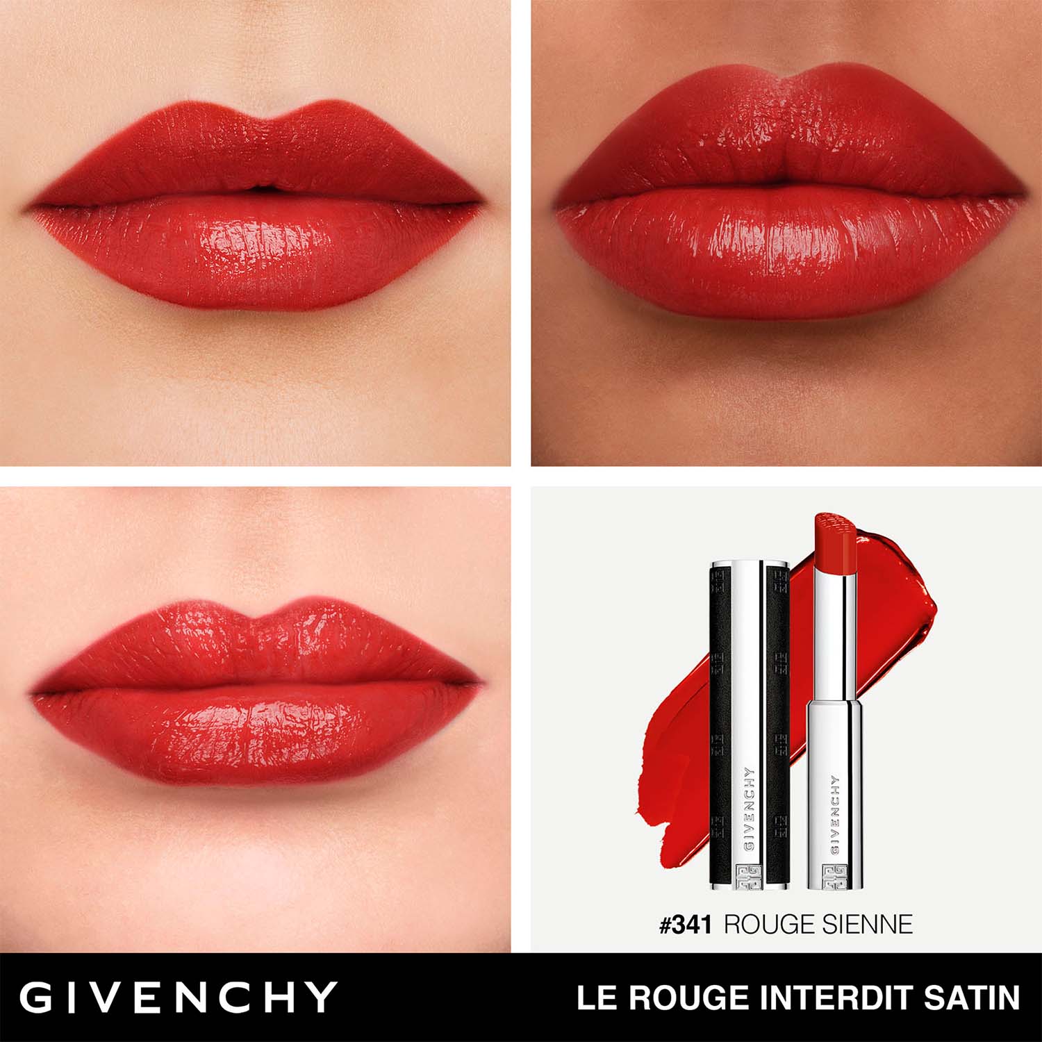 LE ROUGE INTERDIT INTENSE SATÍN LABIAL SEMI MATE DE GIVENCHY (LABIAL EN BARRA CON ACABADO SATINADO)